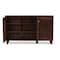 Baxton Studio Fernanda 3-Door Oak Brown Wooden Entryway Shoes Storage Wide Cabinet 118-6511 - alternate 2